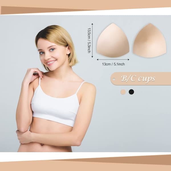 Removable Bra Pads Comfortable Breathable Bra Inserts Bra Pads Triangular Bra Pads for Ladies