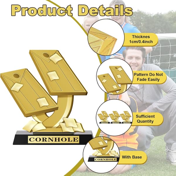 3 stk. 5,5 tommers Cornhole-turnering for turneringer,