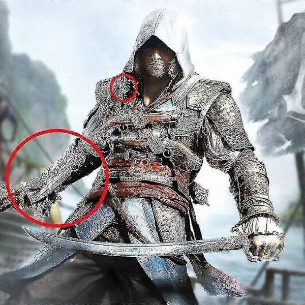 Assassin's Creed 4 Pirate Hidden Blade Pil Med Låda