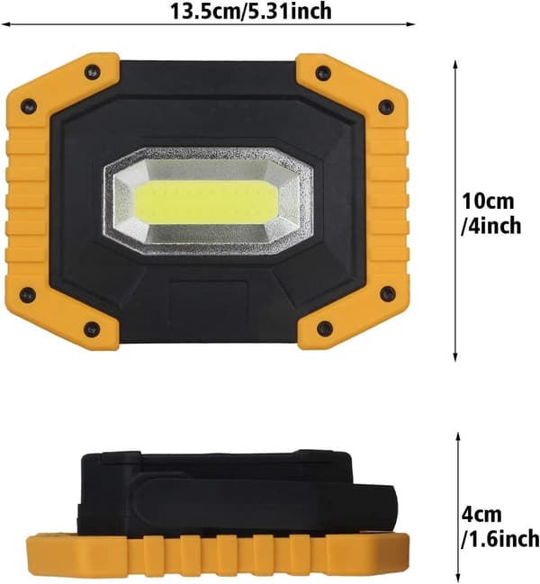 Ladattava LED-kohdevalo 30W 2000 LM Rakennustyömaan kohdevalo