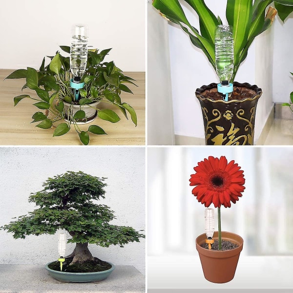 12 st Plantbevattningsanordningar, Självbevattnande Spikar, Plantbevattnare med Vattenkontrollventil