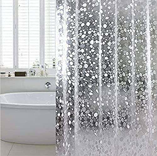 Mögelresistent och tvättbar duschdraperi, mögelresistent badrum våtrum duschdraperi, plast transparent duschdraperi, 180*180 cm