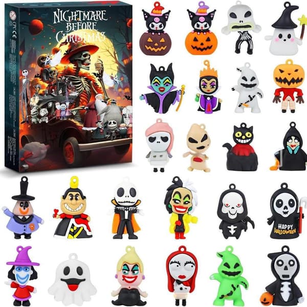 Halloween blindkassepynt nedtælling 24 kalender blindkasse Halloween Gotisk