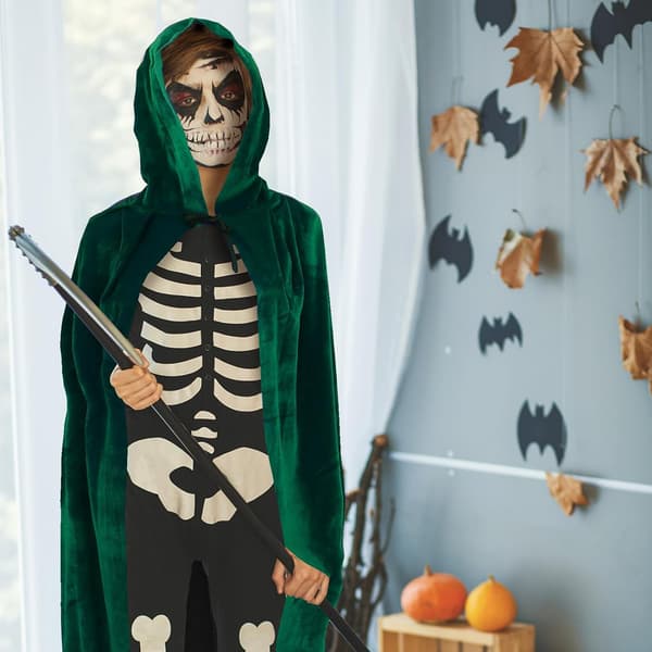 Halloween-kappe til fest, hættekappe, kreativ cosplay-dragt til voksne