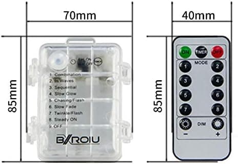 2 x 50 LED batteridrevne lyslenker med 5 meter mikro sølv 3AA