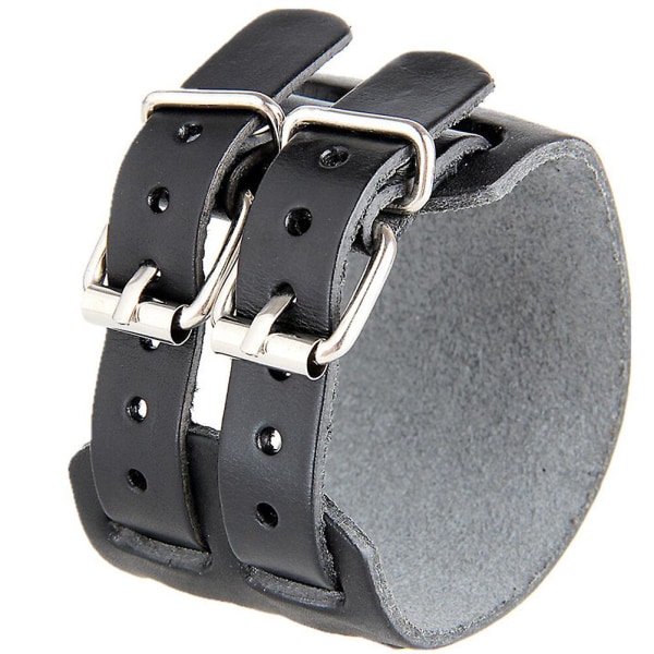 Armbånd Mænd Læderarmbånd Flettet Læderarmbånd Kreativ Armbånd Mænd Antik Armbånd Black 27X5CM