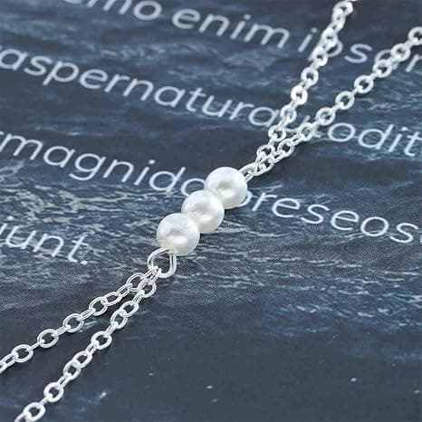 Perlefingerring Armbånd Sølv Slavearmbånd Håndkæde Hver