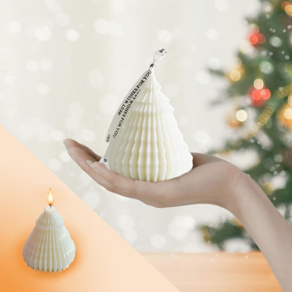 Julgran Ljus Aromaterapi, Ljus Aromaterapi Små Ornament, För Heminredning, Jul Aromaterapi Ljus Gåvor Vit