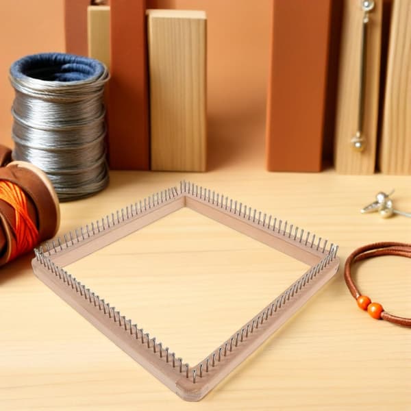 Square Wooden Knitting Loom for DIY Crafts, Suitable Knitting Loom Tool for Beginners