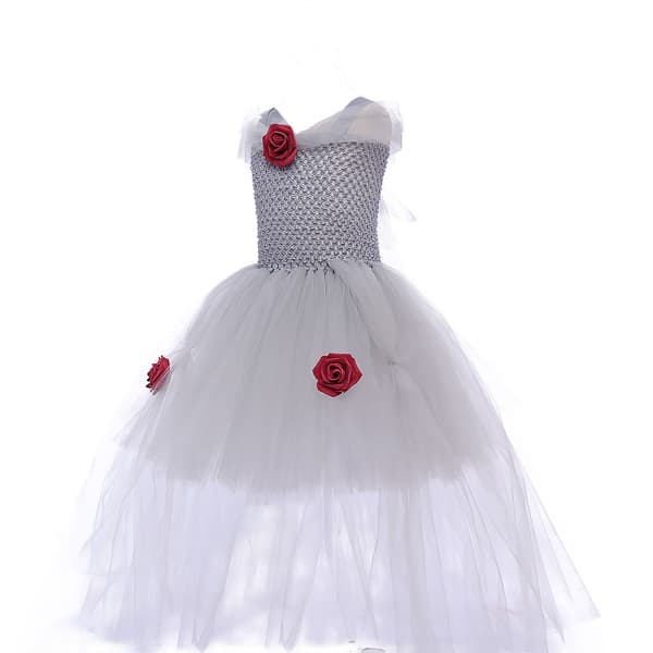 Halloween Heks Vampyr Kostumer Piger Dronning Karneval Fest Hvid White L