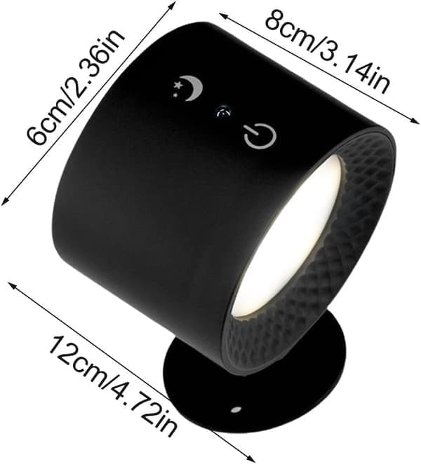 Magnetic RGB Wall Lamp Wireless Remote Control Dimmable 3 Color Temperatures 360° Up Down Mounting [Ho]