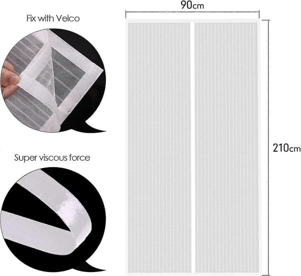 1 pc Automatic Closing Ultra-fine Mesh Magnetic Mosquito Net