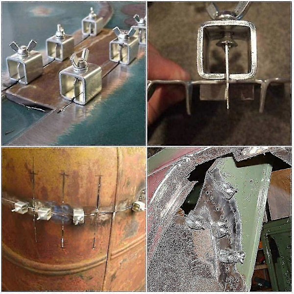 16 st stålsvetsklämmor för bilsvetsning av plåt, dörrpanel, stänkskärm