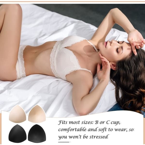 Removable Bra Pads Comfortable Breathable Bra Inserts Bra Pads Triangular Bra Pads for Ladies
