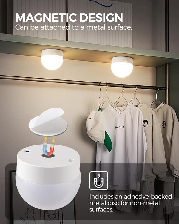 Rechargeable LED Lamp with Remote Control 3 Color Temperatures with Timer Remote Control Magnetic