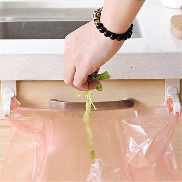 Adjustable Trash Can Towel Holder Hanger Organizer Kitchen Cabinet Tool