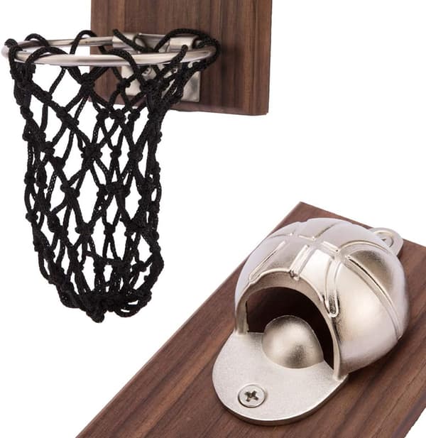 Magnetisk basketballflaskeåbner, vægmonteret træåbner