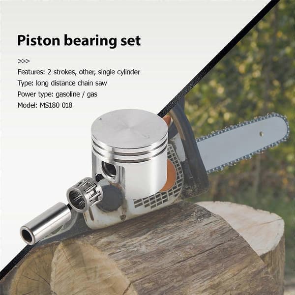 38mm Piston and Piston Rings 10mm Piston Pin Needle Bearing Kit Fits Stihl Ms180 018 180 ChainsawBT