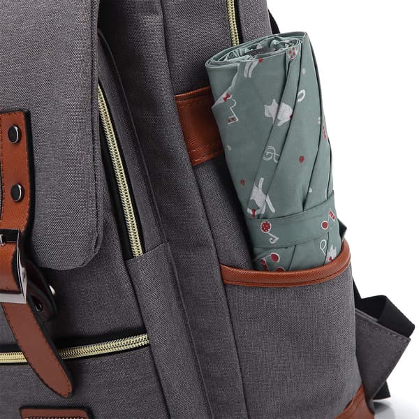 Unisex Canvas Rygsæk Laptop Rygsæk Skoletaske Tilbage til Skolen
