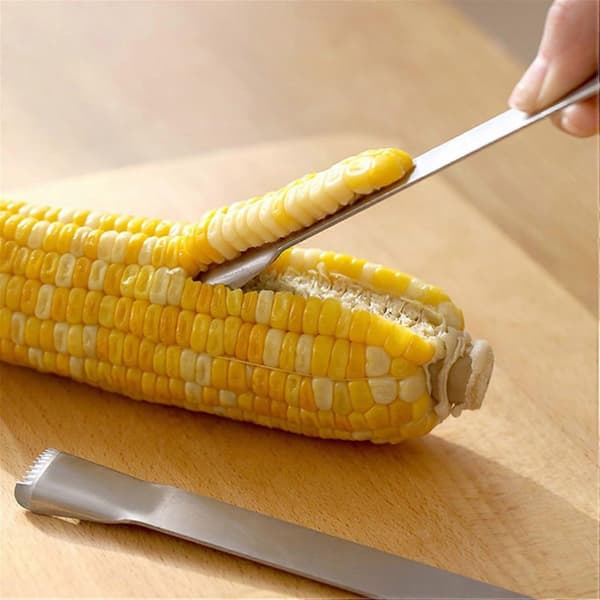 Corn on the Cob Cutter, Home Kitchen Peeler, Stainless Steel Corn Peeler