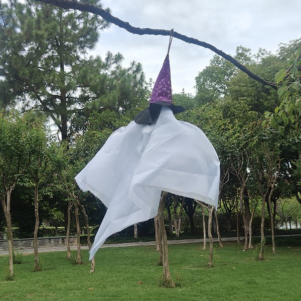 Spøkelsespynt, hvit spøkelsesfigur, søt spøkelsesfigur, Halloween-dekorasjon