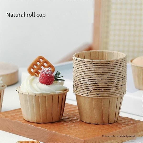 Muffinsforme, Husholdningsrulle Muffinsforme, Højtemperaturbestandige Papirforme, Dessert Dampovn Bageforme E