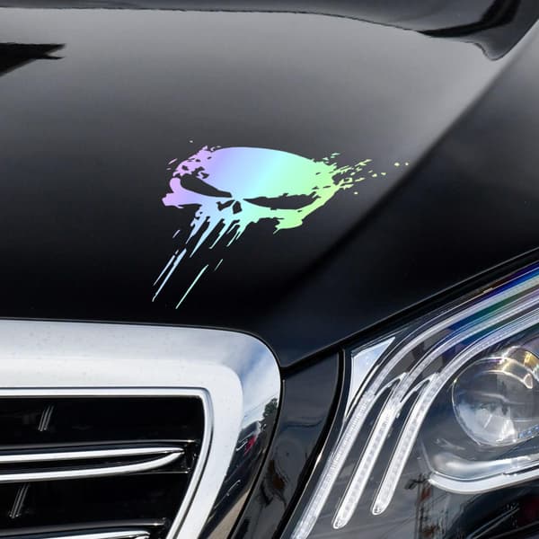 Molten Skull Skull Decals 2-Pack for Car or Motorcycle