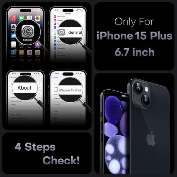 Magnetisk etui til iPhone 15 Plus - Kamerabeskyttelse, MagSafe-kompatibel, gennemsigtig mat bagside
