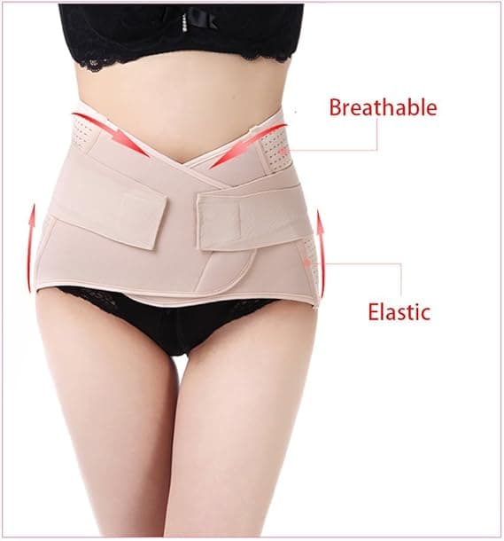 Elastiskt postpartum-bälte för kvinnor, 95 cm, justerbart, graviditetsbälte, midjestöd, bantningsbälte, bantningskorsett