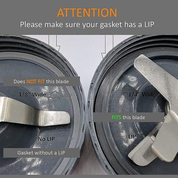 Replacement Gasket with Lip for Nutribullet Blender Part, 2-Pack Speed Mixer Compatible Part-hao
