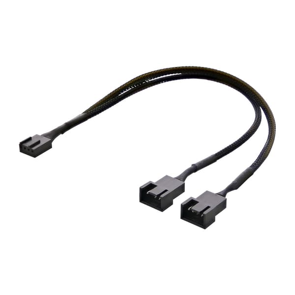 Deltaco-jakaja PWM-tuulettimille, 4-pin -> 2x4-pin