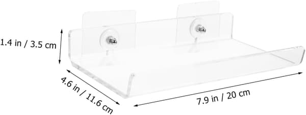Space-saving Bathroom Wall Shelf, Floating Acrylic Shelves, Decorative Storage Rack