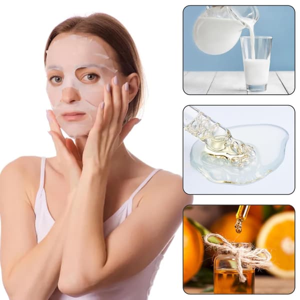 400-pack komprimerade ansiktsmasker, DIY engångspappersmasker, individuellt förpackade torra för hemresor, hudvård, spa