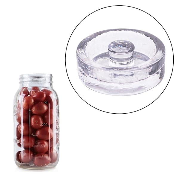 Fermentation Weights Stable 7.2x3 cm for Kimchi Vegetables Fermentation Preservation Clear Transparent 7.2cmx3cm