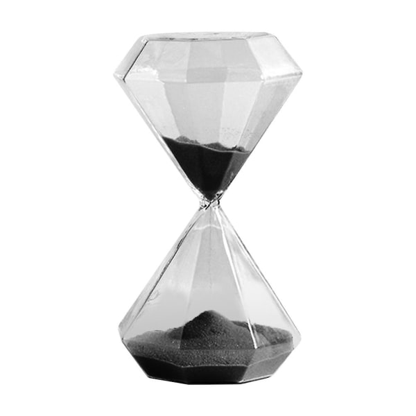 Middagsbord Dekor Sand Time Klokke Desktop Sand Timer Tre Timeglass Skrivebord Timeglass Minutt Sand Timer Svart12X6,5X6,5cm Black 12X6.5X6.5cm