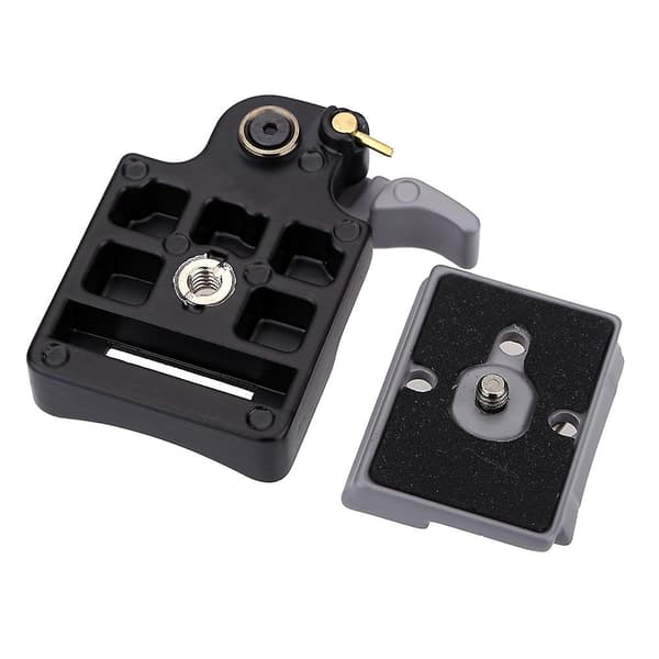 Kamera 323 Snabbkopplingsklämma Adapter + Snabbkopplingsplatta Kompatibel för Manfrotto 200PL-14 Comp