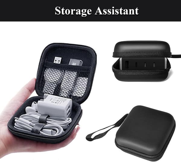 Charger Case, Mini Cable Organizer Case, Pouch Case, Small Charger Organizer, Waterproof Travel Storage Bag for USB Drives, Power