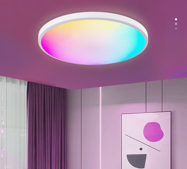 Dimbar LED-taklampa för hem, sovrum, vardagsrum, atmosfärsbelysning (vit)
