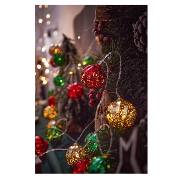 Gardens Christmas Party, USB Garland, LED-streng med fargelys, streng med dekorative lys for utendørs, innendørs, C 6M