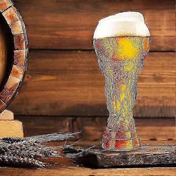 2022 VM Ölglas Set - 2 Hercules Muggar, Fotbolls- & Vinglas - 600ml