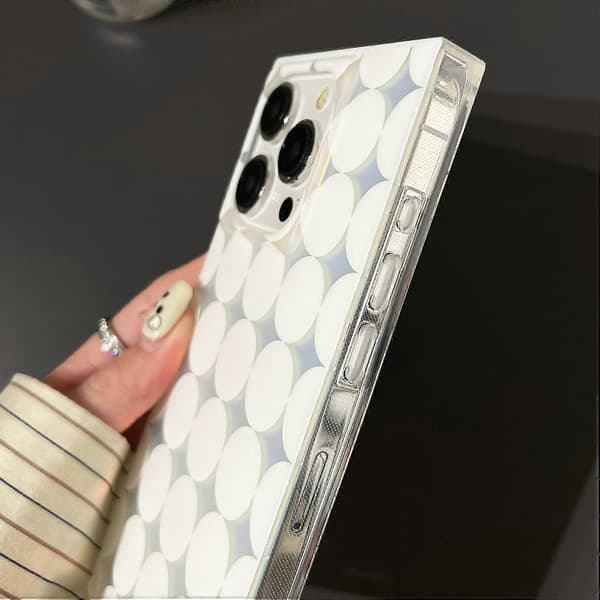 Matt deksel med laserprikker til iPhone 15 Pro, TPU-telefondeksel