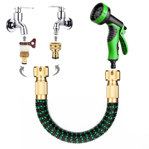 Expandable Garden Hose, Upgraded 3-Layer Latex, Flexible Kink-Free Water Hose, 10-Function Spray Nozzle 50FT