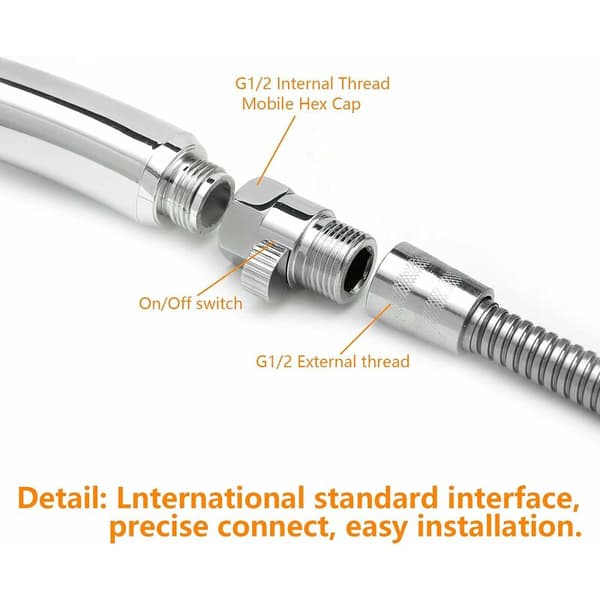 Brusehoved Stopventil Flowkontrol Stopventil Messinghane Flow Universal Reservedele