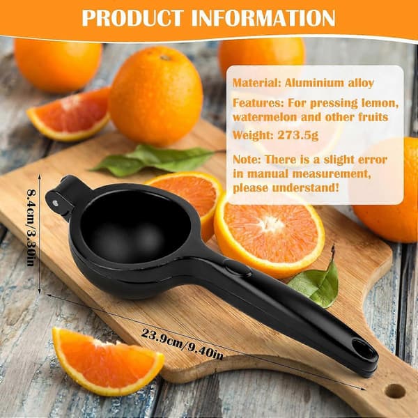 Manual Lemon Squeezer, Portable Manual Citrus Juicer, Aluminum Alloy, Sturdy and Durable