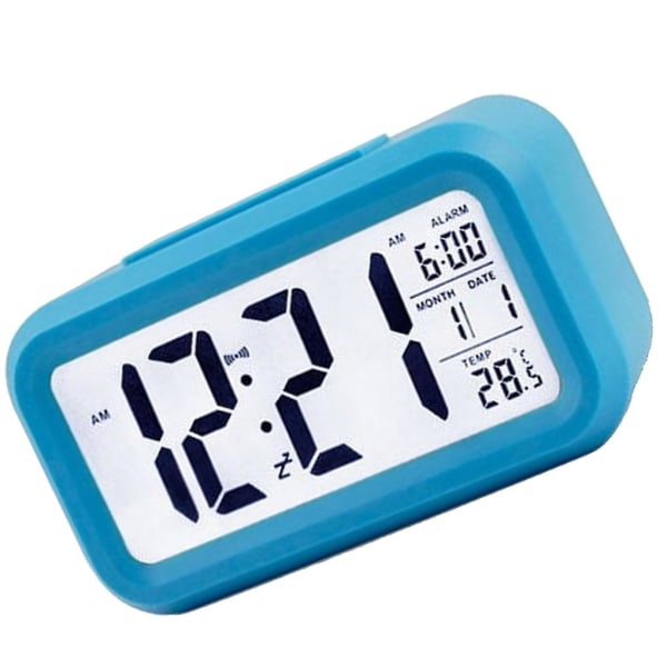 Elektrisk skrivebordsur Elektronisk alarm Digital stor LED-skærm ur Dato Tid Kalender Skrivebordsur