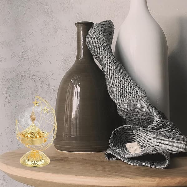 Midtøsten Måne Røkelsesbrenner Eid Mubarak Røkelsesbrenner Jern Måneformet Elegant