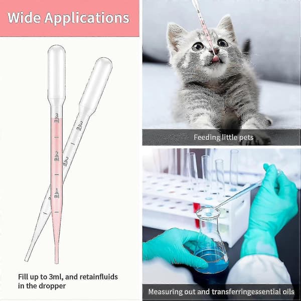 100 Stykker Pipetter, Transparente Graderte Pipetter, Transferpipetter