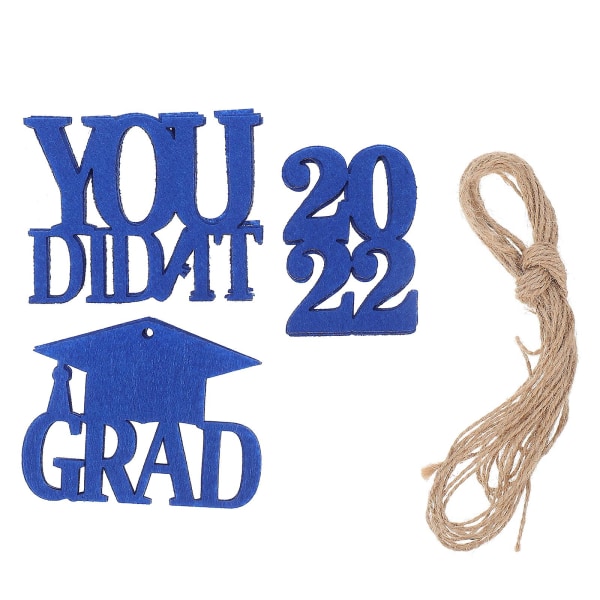 18 st Gift-etiketter Examensparty Dekorationer 2022 Examenspresent Hängande Etiketter 2022 Examenspresent Ta Blue 8.5X6CM