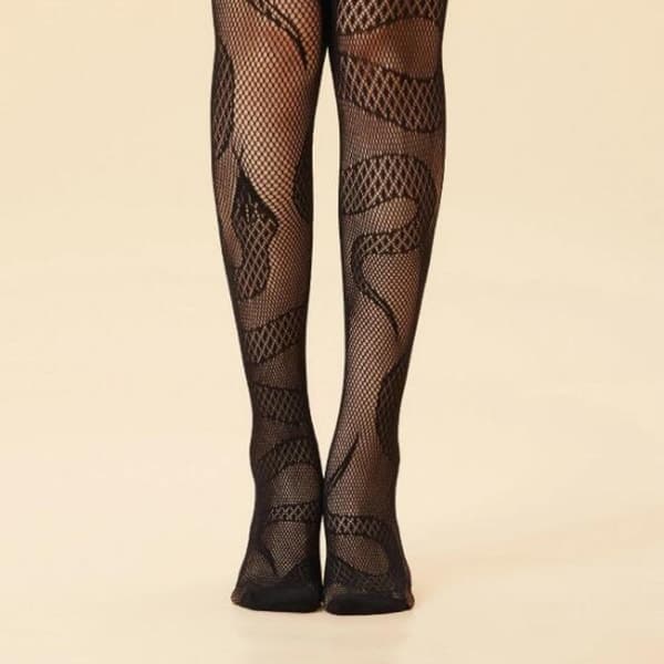 Kvinner Sexy Fishnet Strømpebukser Evil Snake Jacquard Mønstrede Anime Strømpebukser