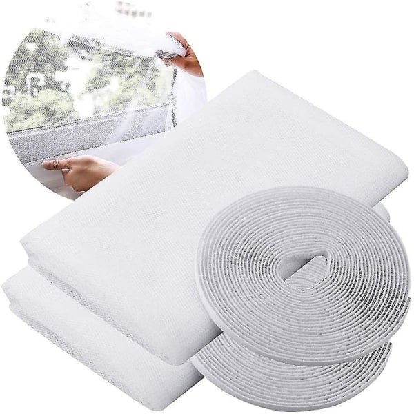 Mosquito Nets For Window, Insect Stop Standard Mosquito Net For Window, Window Net, With 2 Rolls Self-adhesive Strips, 2 Packs, 150cm X 200cm